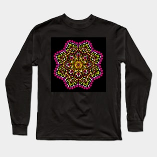 Colorful Flower Mandala Art Long Sleeve T-Shirt